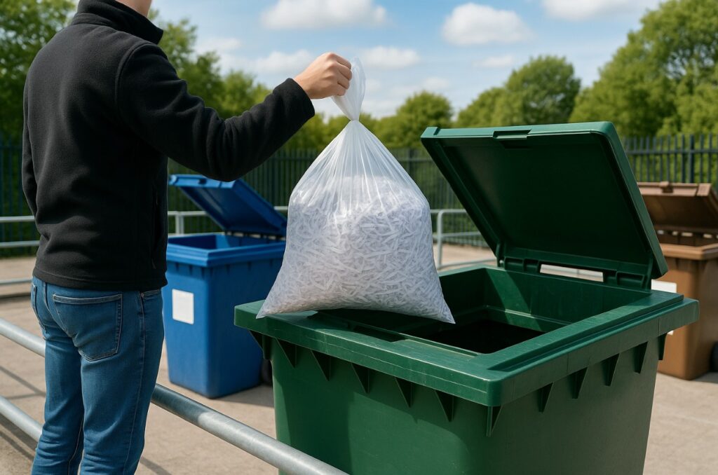 how to dispose of shredded paper